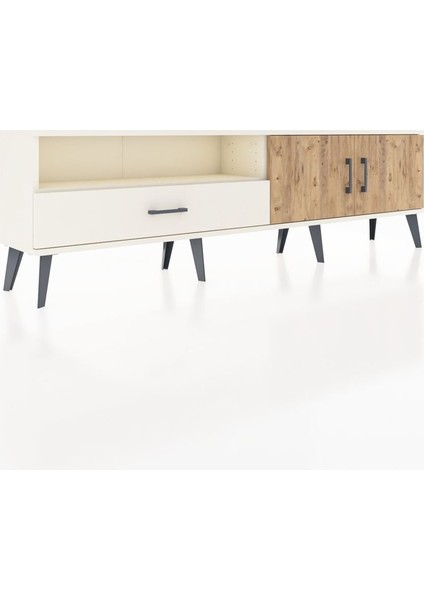 Arges Tv Ünitesi 2 Raflı Tek Çekmeceli 2 Kapaklı 176X30X51 Aytaşı-Çam/aytaşı fiyatları