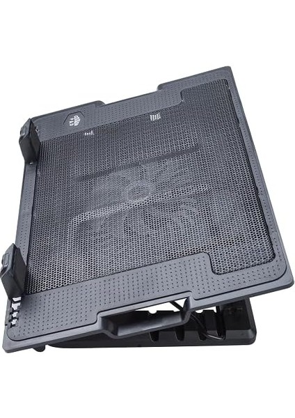 Ergostand Laptop Soğutucu Stand | 5 Kademeli Açılı Ergonomik Tasarım | 140MM Sessiz Fan | 2 Port USB Hub | 9-17' Notebook Uyumlu