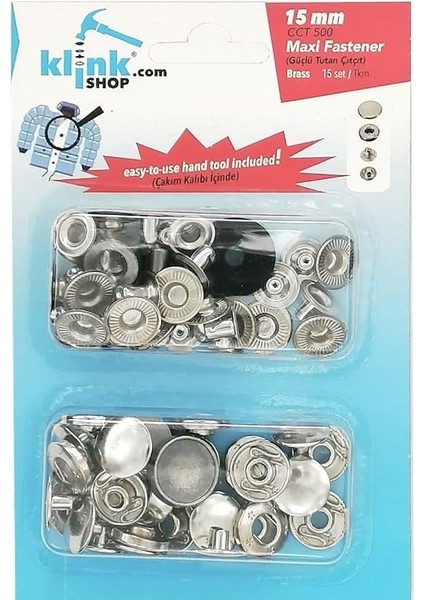 15 mm Kendin Yap Kiti, Mont, Giyim, Çanta, Deri Için Çekiçle Uygulama Aparatları ve Gümüş Renk 15 Adet Alfa Çıtçıt Düğme Takım-Paslanmaz Pirinç fiyatları