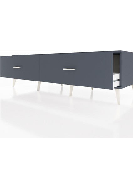 Kronos Tv Ünitesi 2 Çekmeceli 176X59X51 Antrasit-Antrasit/antrasit fırsatları