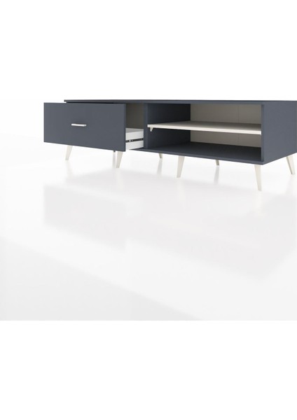Kronos Tv Ünitesi Tek Raflı Tek Çekmeceli 176X59X51 Antrasit-Aytaşı/antrasit modelleri