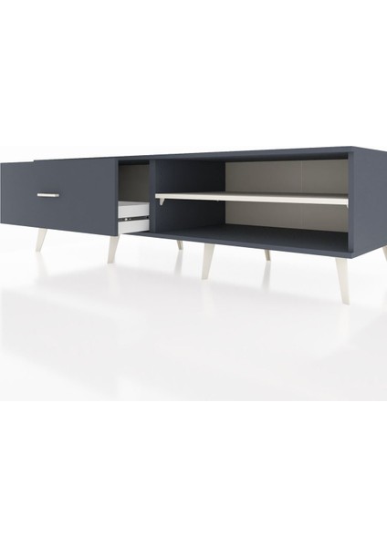 Kronos Tv Ünitesi Tek Raflı Tek Çekmeceli 176X59X51 Antrasit-Aytaşı/antrasit fırsatları