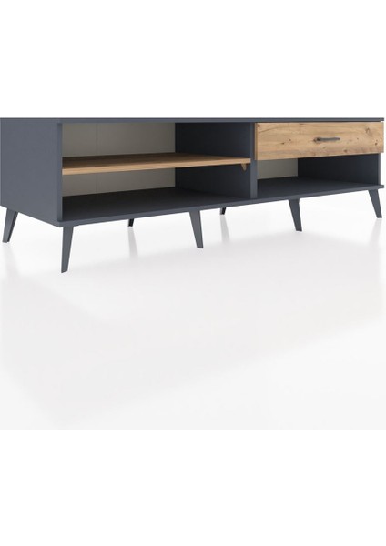 Kronos Tv Ünitesi Tek Raflı Tek Çekmeceli 176X59X51 Antrasit-Çam/çam fiyatları