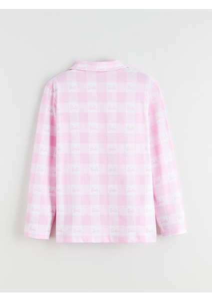 Yeni Sezon Gömlek Yaka Barbie Baskılı Kız Çocuk Pijama Üst fiyatları