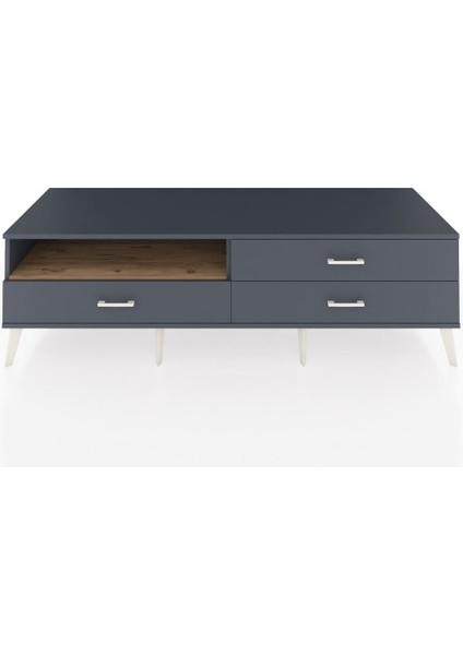 Kronos Tv Ünitesi Tek Raflı 3 Çekmeceli 176X59X51 Antrasit-Çam/antrasit