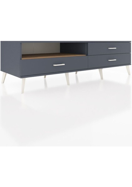 Kronos Tv Ünitesi Tek Raflı 3 Çekmeceli 176X59X51 Antrasit-Çam/antrasit fiyatları