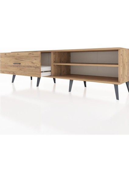Hyperion Tv Ünitesi Tek Raflı Tek Çekmeceli 176X44X51 Çam-Çam/çam fırsatları