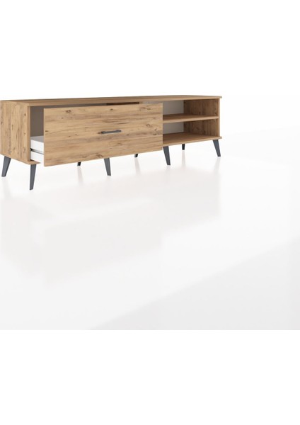 Hyperion Tv Ünitesi Tek Raflı Tek Çekmeceli 176X44X51 Çam-Çam/çam indirimleri