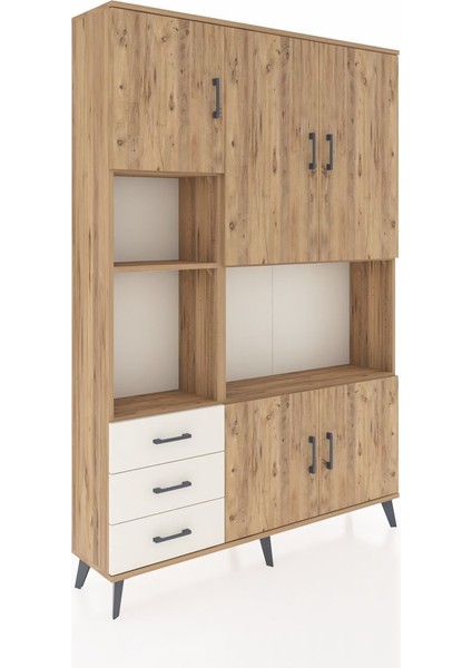 Arges Dolap 9 Raflı 3 Çekmeceli 5 Kapaklı 132X30X195 Çam-Çam/aytaşı fiyatları
