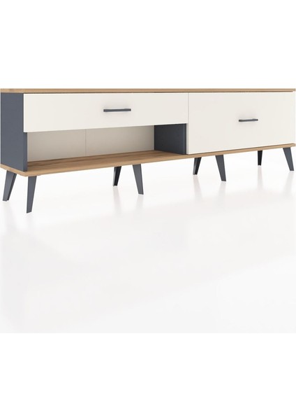 Arges Tv Ünitesi 2 Çekmeceli 176X30X51 Antrasit-Çam/aytaşı fiyatları