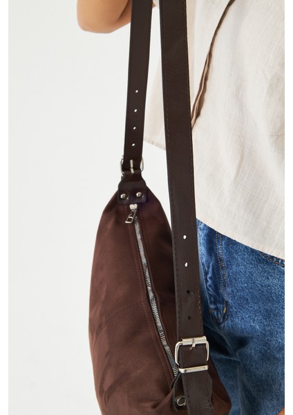 Metro Kahverengi Süet Kadın Omuz, Kol ve El Çantası