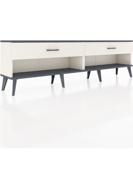 Arges Tv Ünitesi 2 Çekmeceli 176X30X51 Aytaşı-Antrasit/aytaşı fiyatları