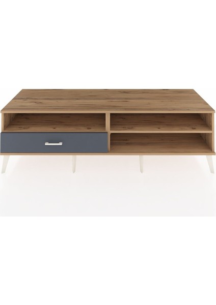 Kronos Tv Ünitesi 2 Raflı Tek Çekmeceli 176X59X51 Çam-Çam/antrasit