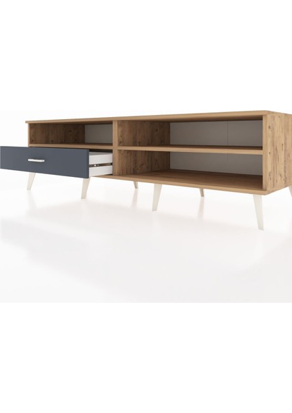 Kronos Tv Ünitesi 2 Raflı Tek Çekmeceli 176X59X51 Çam-Çam/antrasit fırsatları