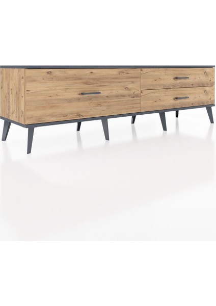 Hyperion Tv Ünitesi 3 Çekmeceli 176X44X51 Çam-Antrasit/çam fiyatları