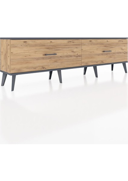 Arges Tv Ünitesi 2 Çekmeceli 176X30X51 Çam-Antrasit/çam fiyatları