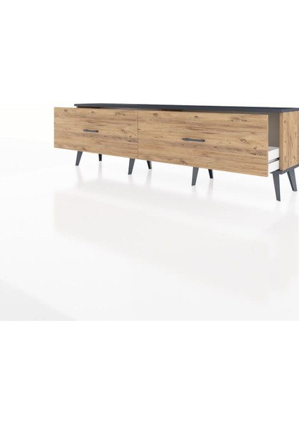 Arges Tv Ünitesi 2 Çekmeceli 176X30X51 Çam-Antrasit/çam modelleri
