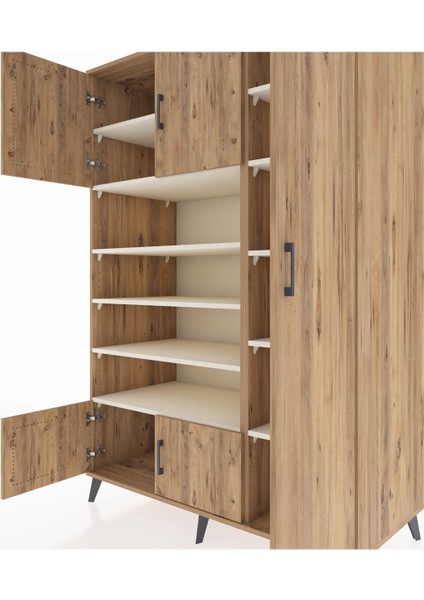 Kronos Dolap 11 Raflı 5 Kapaklı 132X59X195 Çam-Çam/aytaşı fırsatları