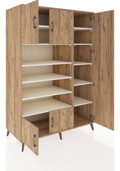 Kronos Dolap 11 Raflı 5 Kapaklı 132X59X195 Çam-Çam/aytaşı indirimleri