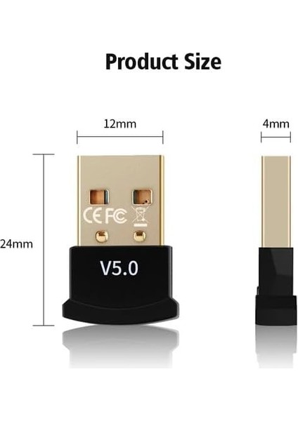 AL-BL05 Bluetooth V5.0 USB Doungle Bluetooth Kablosuz Adaptör (Pc Içindir) Tak Çalıştır. Win 7/8/10/11 Uyumlu fiyatları