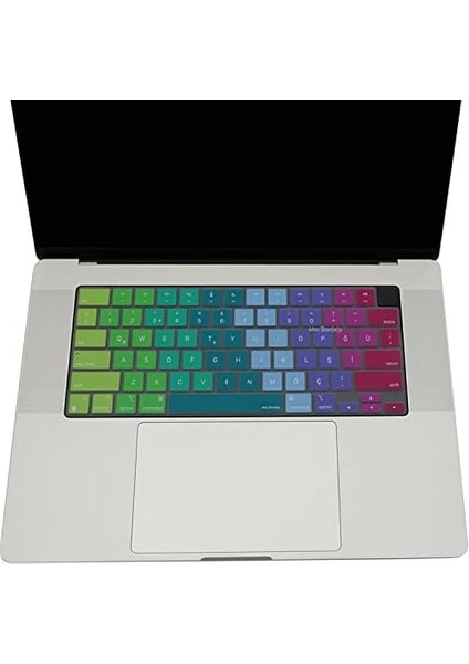 MacBook Klavye Koruyucu Us Ingilizce Amerikan-Return-Enter-Için Türkçe Çeviri Baskı Air 13,6-15,3inç - Pro 14,2-16,2inç M1-M2-M3-M4 Pro Max Uyumlu, Ince Hafif Silikon Klavye Filmi Pembe Yeşil modelleri