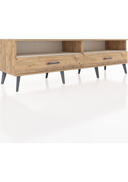 Hyperion Tv Ünitesi 2 Raflı 2 Çekmeceli 176X44X51 Çam-Aytaşı/çam fiyatları
