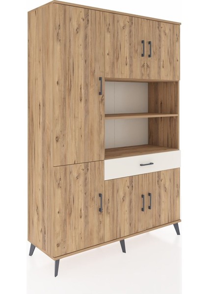 Hyperion Dolap 10 Raflı Tek Çekmeceli 6 Kapaklı 132X44X195 Çam-Çam/aytaşı fiyatları