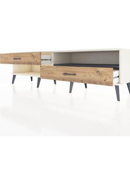 Hyperion Tv Ünitesi Tek Raflı 2 Çekmeceli 176X44X51 Aytaşı-Antrasit/çam fırsatları