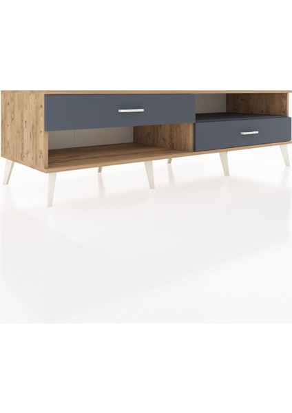 Kronos Tv Ünitesi Tek Raflı 2 Çekmeceli 176X59X51 Çam-Antrasit/antrasit fiyatları