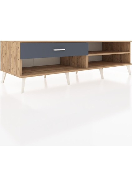 Kronos Tv Ünitesi Tek Raflı Tek Çekmeceli 176X59X51 Çam-Çam/antrasit fiyatları