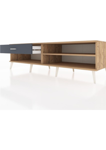 Kronos Tv Ünitesi Tek Raflı Tek Çekmeceli 176X59X51 Çam-Çam/antrasit fırsatları