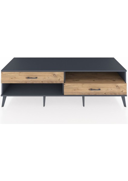 Kronos Tv Ünitesi Tek Raflı 2 Çekmeceli 176X59X51 Antrasit-Çam/çam