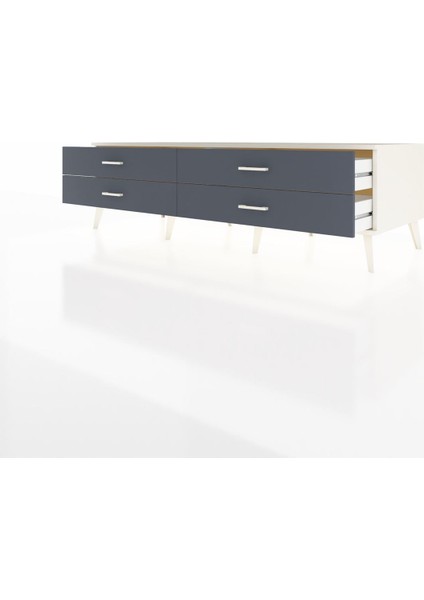Kronos Tv Ünitesi 4 Çekmeceli 176X59X51 Aytaşı-Aytaşı/antrasit modelleri