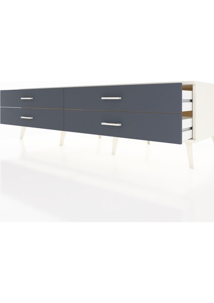 Kronos Tv Ünitesi 4 Çekmeceli 176X59X51 Aytaşı-Aytaşı/antrasit fırsatları
