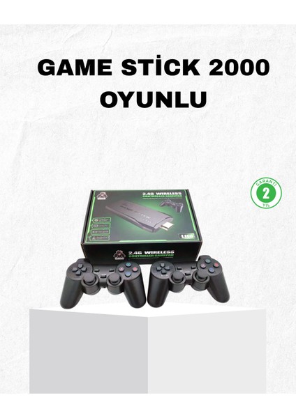 4K Destekli Kablosuz Retro Atari Oyun Konsolu – 20000 Oyun, 2 Kolu