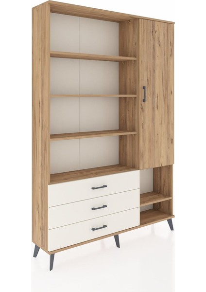 Arges Dolap 9 Raflı 3 Çekmeceli Tek Kapaklı 132X30X195 Çam-Çam/aytaşı fiyatları