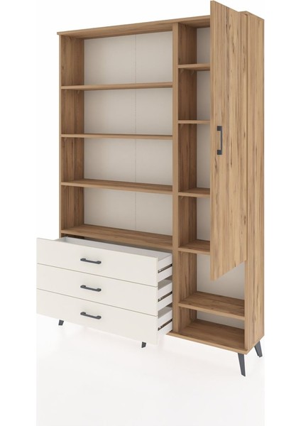 Arges Dolap 9 Raflı 3 Çekmeceli Tek Kapaklı 132X30X195 Çam-Çam/aytaşı modelleri