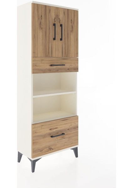 Arges Dolap 4 Raflı 2 Çekmeceli 2 Kapaklı 60X30X163 Aytaşı-Çam fiyatları