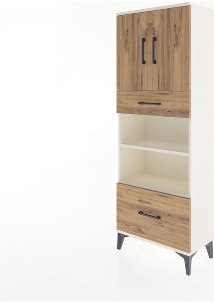 Arges Dolap 4 Raflı 2 Çekmeceli 2 Kapaklı 60X30X163 Aytaşı-Çam modelleri