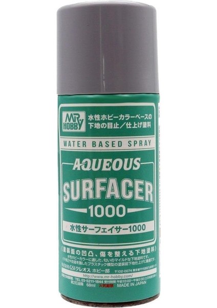 Mr.hobby B-611 170 Ml. Aqueous Surfacer 1000, Gri, Sprey Astar Model Boyası
