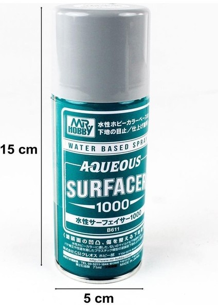 Mr.hobby B-611 170 Ml. Aqueous Surfacer 1000, Gri, Sprey Astar Model Boyası fiyatları