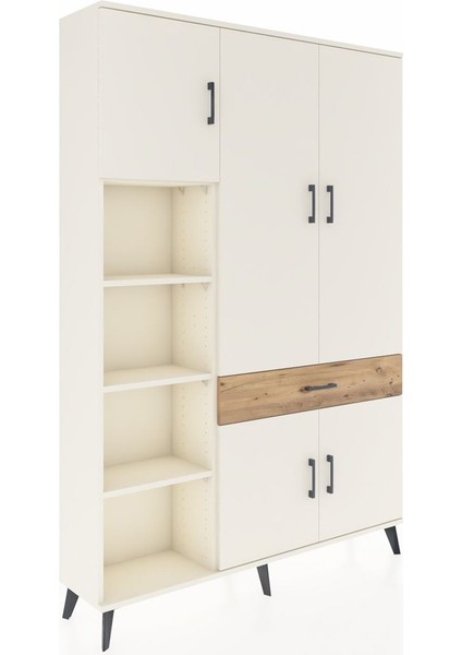 Arges Dolap 8 Raflı Tek Çekmeceli 5 Kapaklı 132X30X195 Aytaşı-Aytaşı/çam fiyatları