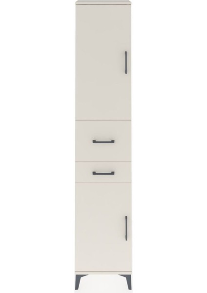 Arges Dolap 4 Raflı 2 Çekmeceli 2 Kapaklı 44X30X221 Aytaşı-Aytaşı