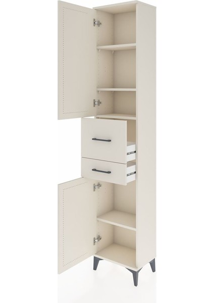 Arges Dolap 4 Raflı 2 Çekmeceli 2 Kapaklı 44X30X221 Aytaşı-Aytaşı fırsatları