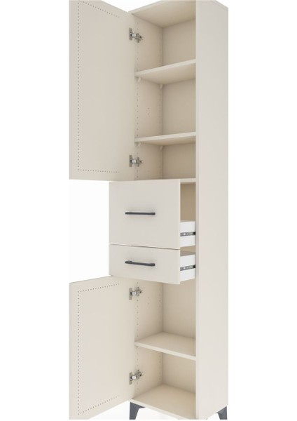 Arges Dolap 4 Raflı 2 Çekmeceli 2 Kapaklı 44X30X221 Aytaşı-Aytaşı indirimleri