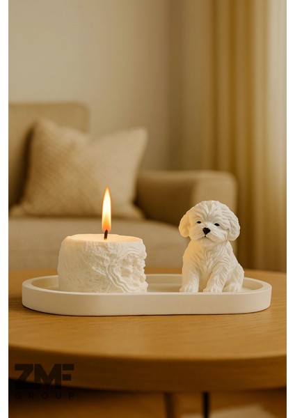Sevimli Köpek Dekoratif Mumluk Set