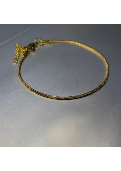 Stainles Steel Italyan Ezme Altın Kaplama Çelik Bileklik