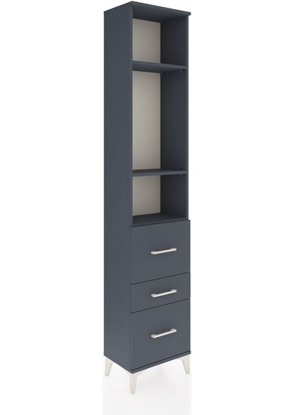 Arges Dolap 3 Raflı 3 Çekmeceli 44X30X221 Antrasit-Antrasit fiyatları