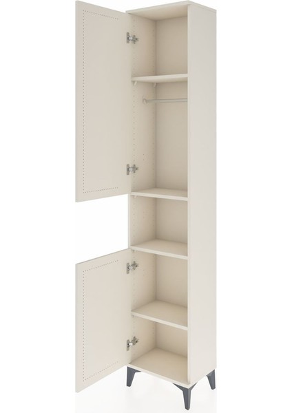 Arges Dolap 4 Raflı 2 Kapaklı Tek Askılı 44X30X221 Aytaşı-Aytaşı fırsatları