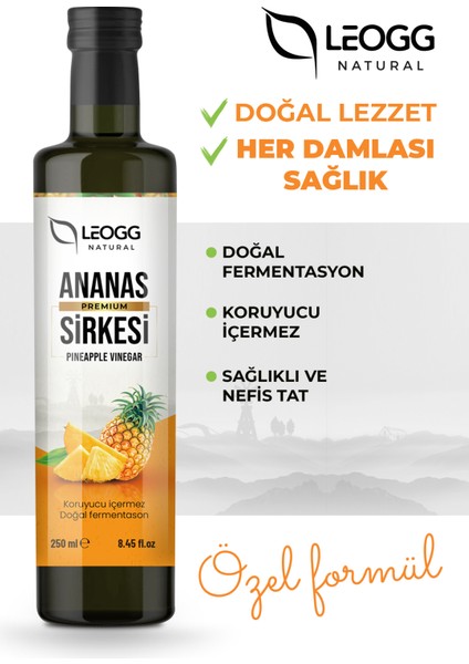 Ananas Detox Sirkesi Doğal Fermantasyon Ödem Atmayı Destekleyici 250 ml fiyatları